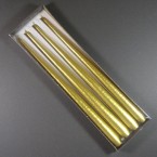 Pack of 4 x 32cm Gold Taper Dinner Candles